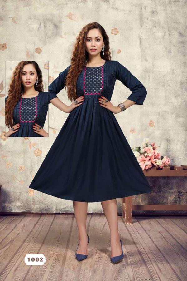 Rohini Rayon Designer Flair Kurti 